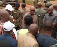 Mahama inspects ongoing construction of 24-Hour Economy Market at Poyentanga