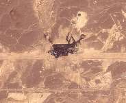This handout satellite image taken by Planet Labs PBC on September 11, 2026 shows a general view of an infrastructure site after it was damaged by fire southeast of Medina along the general route of Saudi Arabias East-West pipeline. - Planet Labs PBC / AFP