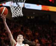 US power forward Breanna Stewart once again led from the front, scoring a game-high 22 points -  Odd ANDERSEN / AFP