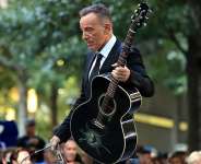 Bruce Springsteen performs during the annual 9/11 Commemoration Ceremony at the National 9/11 Memorial and Museum in New York on 11 September 2021. - AFP - CHIP SOMODEVILLA