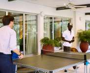 Black Sherif and German Ambassador bond over music, stories and table tennis