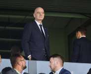 A file image of FIFA President Gianni Infantino at the Womens U20 World Cup opening match between Poland and Argentina in Katowice, Poland, on September 5, 2026. -  Beata Zawrzel, AP