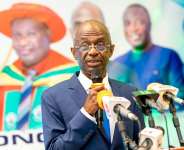 Mr. Johnson Asiedu Nketiah, the National Chairman of the NDC speaking at the 4th Bono Region GJA Awards program in Sunyani over the weekend