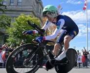 French cyclist Paul Seixas finished third in the mens individual time trial at the 2026 world championships in Montreal. - IMAGN IMAGES via Reuters Connect - Eric Bolte