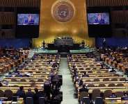 French President Emmanuel Macron addresses the UN General Assembly in New York in September 2024. World leaders return this week for the 2026 session amid wars, climate pressures and growing concern over artificial intelligence. - Getty Images via AFP - SPENCER PLATT