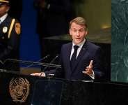French President Emmanuel Macron addresses the 81st United Nations General Assembly in New York on 22 September 2026. - REUTERS - Brendan McDermid