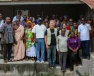 UNICEF Ghana Country Representative, Kuami Eugene, officials from the Birth and Death Registry, Chiefs and the Queen of Bepowase