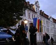 Police stationed outside the state parliament in Saxony-Anhalt, where Germanys AfD became the first far-right party to win a state election since 1945. - Annegret Hilse, Reuters