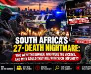 South Africa reels from a 27-death massacre  faceless gunmen, silenced victims, and a state too weak to stop the bloodshed. Impunity reigns, and the nation demands answers.
