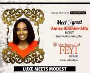 Amira Ibrahim Alfa Unveiled as the Host for LuxuryByFeyi Clothing Line