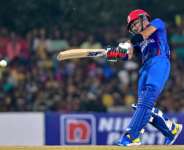 Afghan opener Rahmanullah Gurbaz smashed 76 off 45 balls including four sixes.  By Ishara S. KODIKARA (AFP)