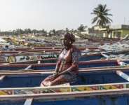Aminata Boye, seen here in Mbour, Senegal, founded the COVES nonprofit in 2020.  By PATRICK MEINHARDT (AFP/File)