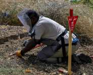 Anti-mine teams have cleared thousands of explosives from around Sudans capital. By Khaled DESOUKI (AFP)