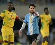 Benin, ranked 89th in the world, provided the opposition for Lionel Messis final match with Argentina.  By JUAN MABROMATA (AFP)