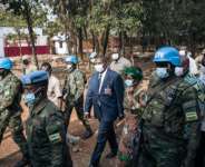 Central African Republic President Faustin Archange Touadera won a landslide in last months election, with 78 percent of the vote, according to final results.  By PATRICK MEINHARDT (AFP/File)
