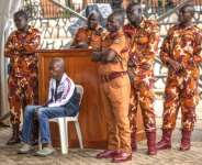 Christopher Okello Onyum killed four toddlers at a daycare centre in Kampala.  By Stuart Tibaweswa (AFP)