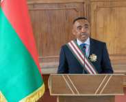Colonel Michael Randrianirina was sworn in as president of Madagascar in October.  By Mamyrael (AFP/File)