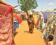 Displaced residents of southern Kordofan must walk long distances to find water during fighting between the government army and the paramilitary Rapid Support Forces. By - (AFP)