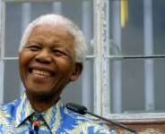 Nelson Mandela was elected as first president of democratic South Africa in May 1994.  By ANNA ZIEMINSKI (AFP)