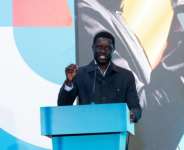 President Bassirou Diomaye Faye launched his new Kiiraay party in July.  By SEYLLOU (AFP)