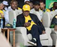 President Cyril Ramaphosa has taken time off to recover. By EMMANUEL CROSET (AFP/File)