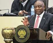 President Cyril Ramaphosa is facing questions over half-a-million dollars that was stashed in a sofa at his ranch.  By RODGER BOSCH (AFP)