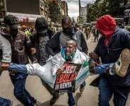 Protesters gathered in central Nairobi against the US health facility.  By Luis TATO (AFP)