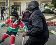 Protests against the US-run Ebola centre in Kenya turned violent earlier this month.  By Luis TATO (AFP/File)