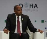 Somalias ex-prime minister Hassan Ali Khaire, seen here in 2018, planned to protest against the presidents term extension.  By KARIM JAAFAR (AFP/File)