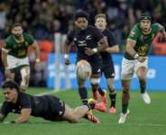 South Africa wing Cheslin Kolbe chases after the ball against New Zealand in Cape Town. By GIANLUIGI GUERCIA (AFP)