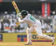 South Africas Senuran Muthusamy onthe drive during his maiden Test century against India in Guwahati.  By Biju BORO (AFP)