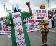 The kidnapping sparked protests and a month long strike by teachers.  By TOYIN ADEDOKUN (AFP/File)