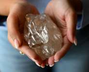 The Motswedi 2,488-carat rough diamond, the second largest in the world, was unearthed in Botswana.  By Nicolas TUCAT (AFP/File)