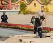 The Shaolin Temple in Zambia opened in 2021.  By GIANLUIGI GUERCIA (AFP)