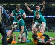 There is a lot on the line in the rugby Test against South Africa says Ireland captain Caelan Doris (C).  By Paul Faith (AFP)