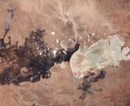 This handout satellite image taken and released by Copernicus Sentinel Data shows the extent of the damage to the park on September 28.  By - (COPERNICUS SENTINEL DATA 2025/AFP)
