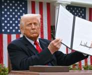 US President Donald Trump began sending letters Monday to trading partners, warning of higher tariffs if they fail to reach trade agreements with Washington.  By SAUL LOEB (AFP/File)