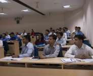 A different kind of training. Ex-defense officers attending a management lecture at XLRI Jamshedpur.