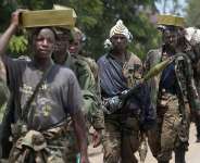 FDLR troops march in Democratic Republic of Congo