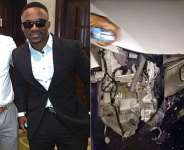 Photos: Iyanyas Manager Ubi Franklin Involved In A Serious Car Accident