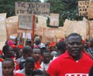 Member of AFAG demonstrated against the Mills administration on Tuesday