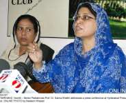 Child specialest Dr. Salam addressing the press conference