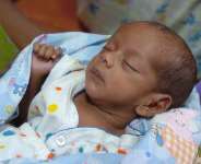 One month old saksham who hardly opened his eyes and and adventure began for him.