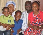 DR. BAWUMIAH WITH HIS WIFE AND CHILDREN