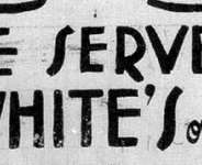 Whites Only—A Dirty Slap in the Face.