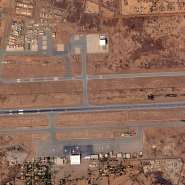Handout satellite image taken by 2026 Planet Labs PBC on January 29, 2026 shows the Niamey airport in Niger. -  Planet Labs PBC handout via AFP