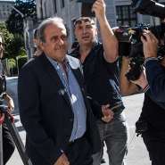 Former president of the the European Football Association (Uefa), Michel Platini, at the Swiss Federal Criminal Court in Bellinzona, Switzerland, 8 July 2022. - AP - Alessandro Crinari