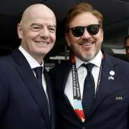 Gianni Infantino (left) and Alejandro Dominguez (right) have both spoken about expanding the World Cup to 64 teams Credit: Getty Images/Eva Marie Uzcategui