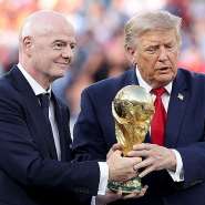 Getty ImagesImage caption: Fifa president Gianni Infantino (left) and US President Donald Trump at the 2026 World Cup final