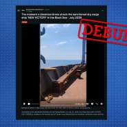 In this X post, a video falsely described as showing a drone attack on a US vessel in Egypt has been viewed more than one million times. The video in fact shows a Ukrainian drone striking a Russian-owned ship in the Black Sea on July 24. -  Observers